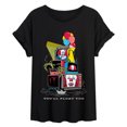 thumbnail image 1 of IT - TV Stack - Juniors Oversized Graphic T-Shirt, 1 of 4