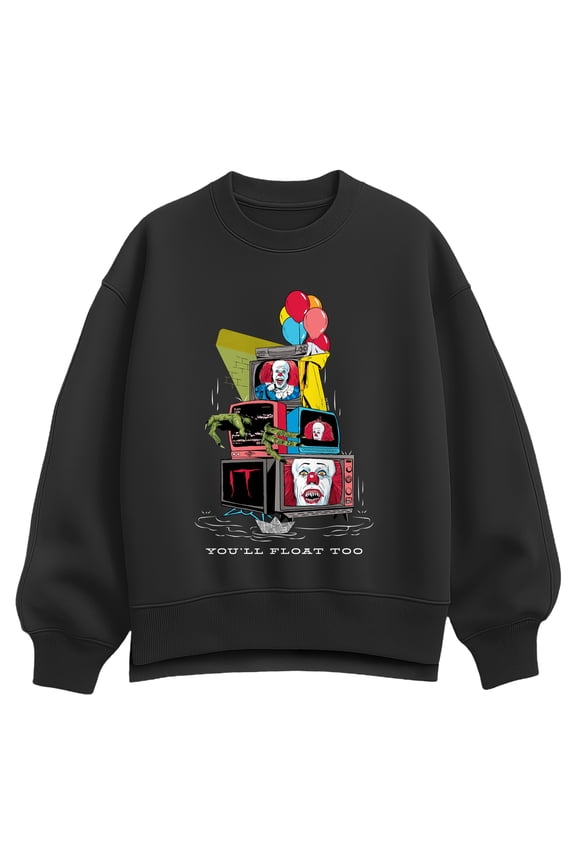 IT - TV Stack - Women's Oversized Fleece Crew Sweatshirt