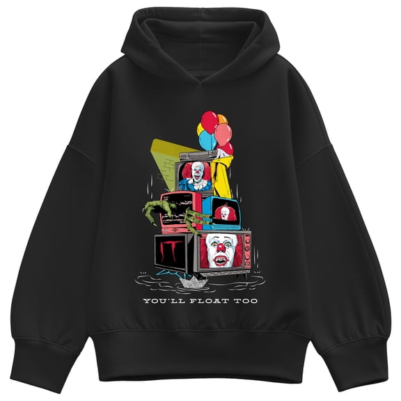 IT - TV Stack - Women's Oversized Fleece Hoodie Sweatshirt