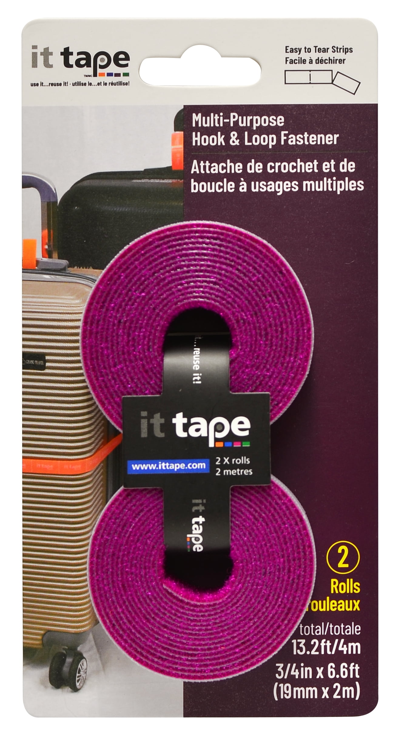 2 x 4 inch - 15 Sets - Adhesive Square Hook and Loop Tape - Heavy Duty Strips - Sticky Back Fastener