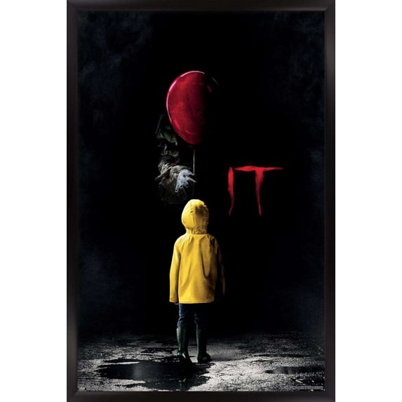 IT - Teaser One Sheet Wall Poster, 14.725" x 22.375", Framed