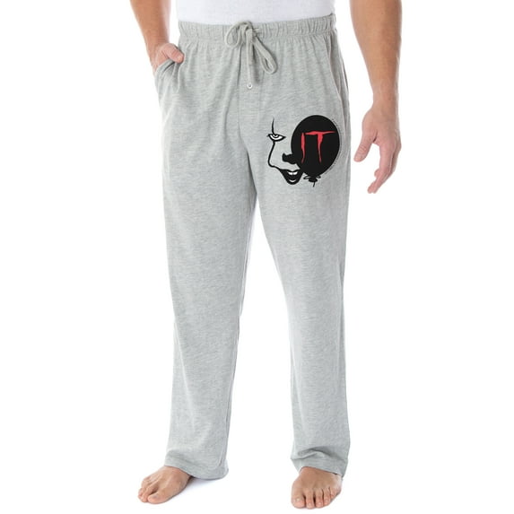 IT The Movie Men's Pennywise Face and Balloon Loungewear Pajama Pants