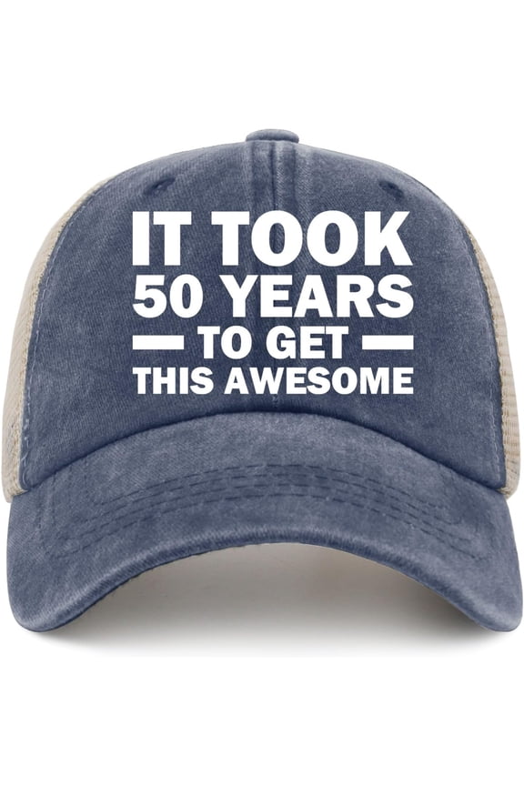 IT Took 50 Years to GET This Awesome Hat Trucker Hat Men Trendy Mesh Hats for Summer