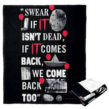 IT We'll be Back Warner Bros Kids Silk Touch Throw Blanket, 50 x 60 inches
