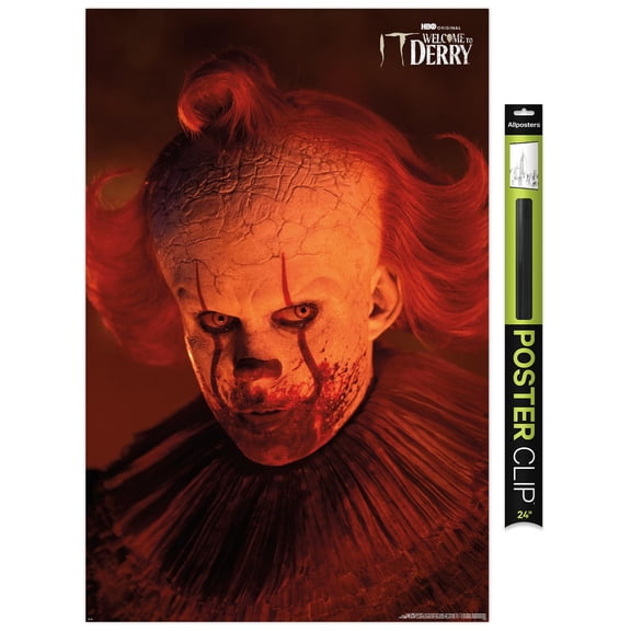 IT: Welcome To Derry (2025) - Pennywise Clown in Red Wall Poster, 22.375" x 34"
