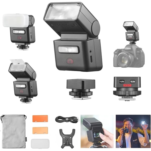 IT32 TTL Flash+X5C for  Cameras, Tochscreen Speedlight, 2.4G , , GN18, Recycle Time 1.5s,  Interface,  Modeling Lamp, /Off Camera Flash for Wedding, Portrait