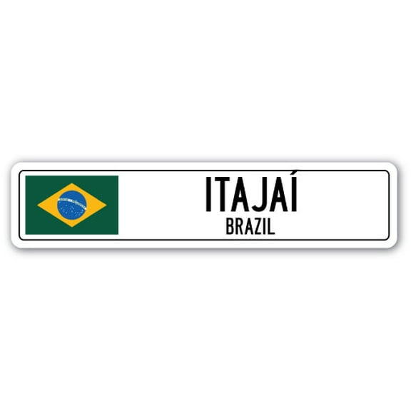 ITAJAO BRAZIL Street Sign Brazilian flag city country road wall gift