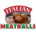 thumbnail image 1 of ITALIAN MEATBALLS 24" Concession Decal sign cart trailer stand sticker equipment, 1 of 3