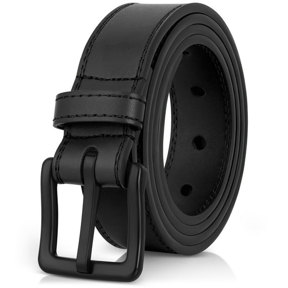 ITAY Unisex Hypoallergenic Metal Free TSA Leather Men's Belt, Black, 38 - 40