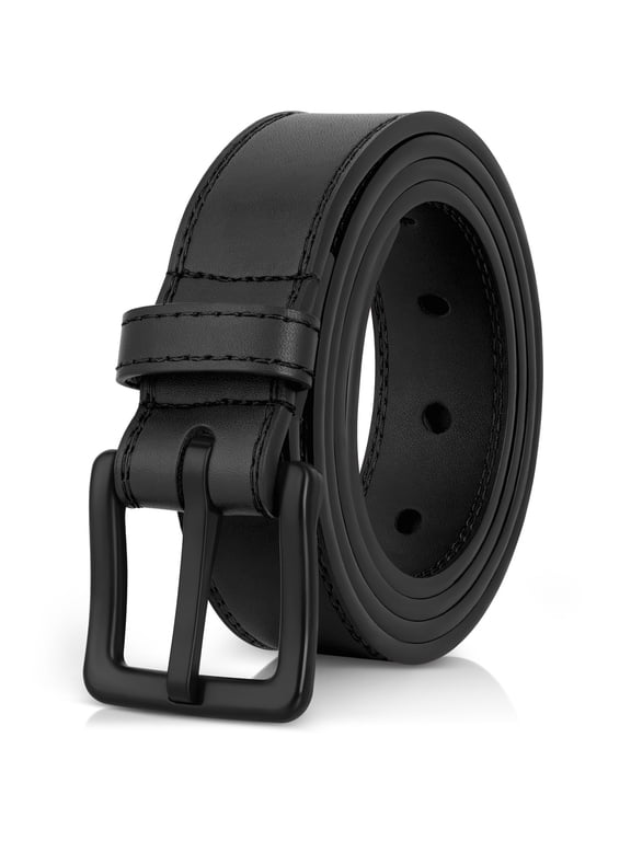 ITAY Unisex Hypoallergenic Metal Free TSA Leather Men's Belt, Black, 38 - 40