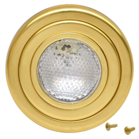ITC Marine Boat Overhead Light 81927-BR | Rinker Brass 3 1/2 Inch