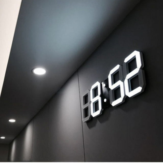 ITD Gear Digital Wall Clocks in White color, LED, LED Digital Alarm Clock