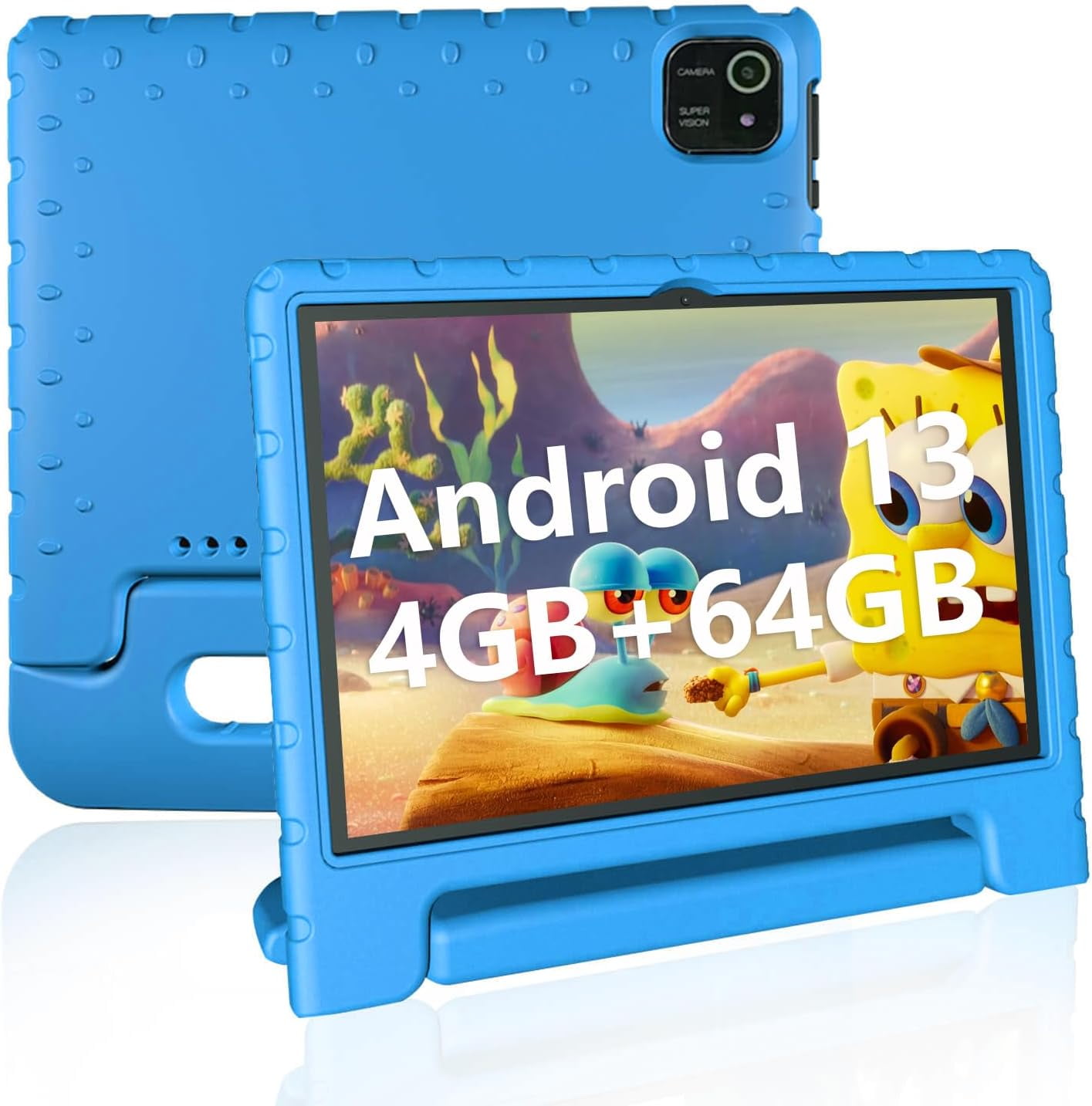 ITDULCET Kids Tablet 10 Inch Android 14, 8GB RAM 64GB ROM 6000mAh Toddler Tablet For