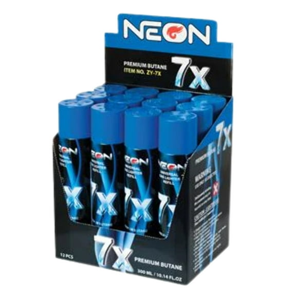 ITEM NUMBER 022115 NEON 300ML BUTANE 12 PIECES PER DISPLAY