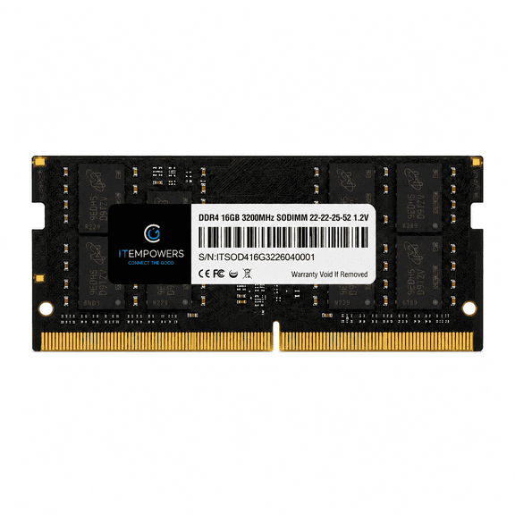 ITEMPOWERS 16GB DDR4 3200MHz Laptop Memory SODIMM 260-Pin PC4-25600 CL22 1.2V
