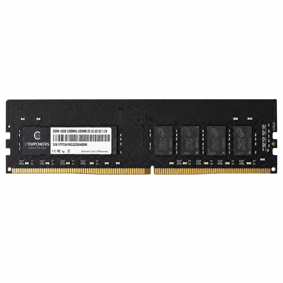 ITEMPOWERS 16GB DDR4 3200MHz UDIMM Desktop Memory, 288-Pin, PC4-25600, 1.2V