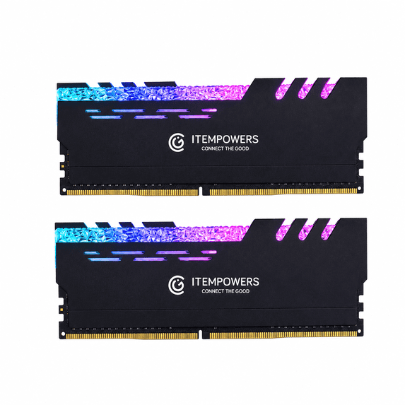 ITEMPOWERS 32GB (2x16GB) DDR5 RGB Gaming Desktop Memory 6000 MHz CL38 Dual Channel RAM Kit BLACK