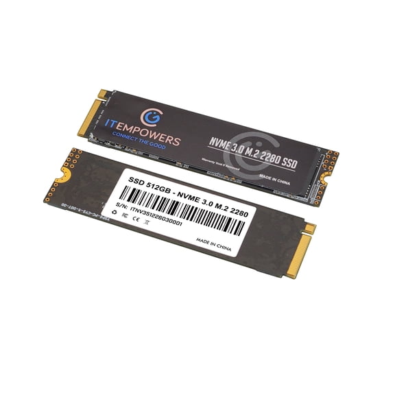 ITEMPOWERS 512GB M.2 2280 NVMe PCIe 3.0 Internal SSD, Solid State Drive for Laptop Desktop PC Storage Upgrade
