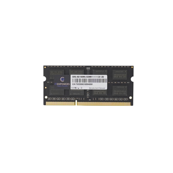 ITEMPOWERS 8GB DDR3L 1600MHz Laptop RAM, PC3L-12800 CL11 1.35V 204-Pin SO-DIMM Memory Module for Notebook Upgrade