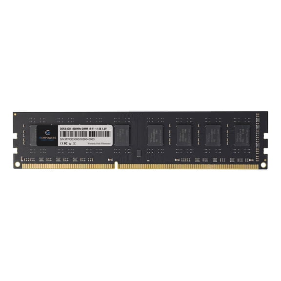 ITEMPOWERS 8GB Desktop Memory, DDR3 1600MHz, PC3-12800, CL11, 1.5V, 240-Pin UDIMM