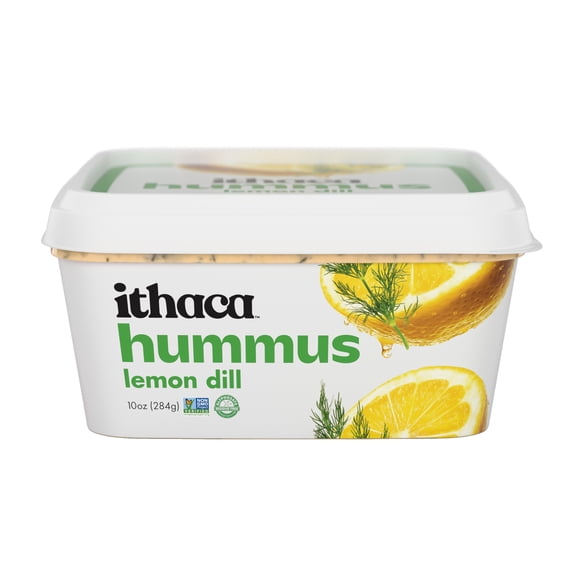 Ithaca Lemon Dill Hummus Dip, 10 oz, Non-GMO, Dairy-Free