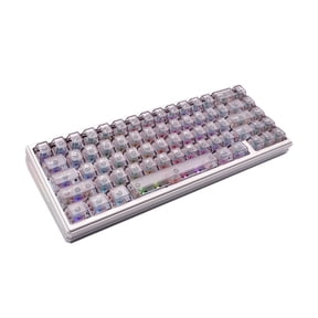 ITIGOITIE 67-Key RGB Wired Gaming Keyboard, Transparent Keycaps, Magnetic Switch, Hot Swappable for Windows/Mac – White Legends