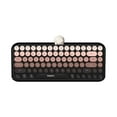 thumbnail image 1 of ITIGOITIE Retro Bluetooth Keyboard, Cute Wireless 87 Keys, Dual-Mode, Gradient Color, Round Keycaps with Magnetic Bear Figurine, Compatible with Win/Mac/Tablet, 1 of 10