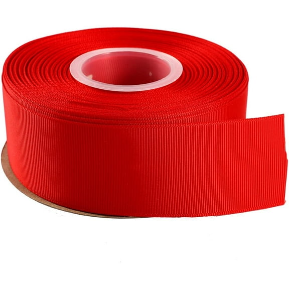 ITIsparkle 11/2" Inch Grosgrain Ribbon 25 Yards-Roll Set for Gift Wrapping Cake Decoration Party Favor Hair Braids Hair Bow Baby Shower Decoration Floral Arrangement Craft Supplies, Red Ribbon