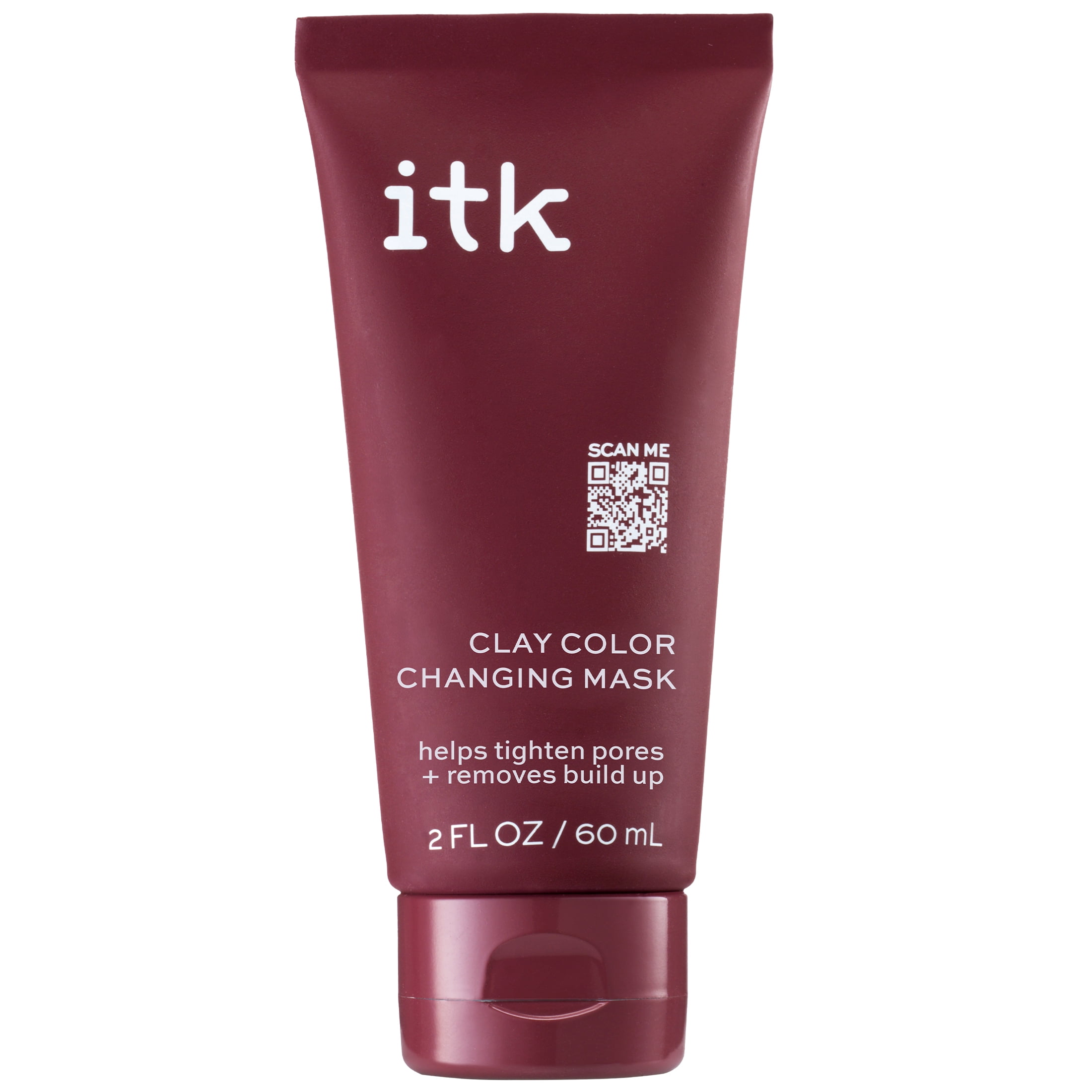 ITK Skincare Pore Minimizer Clay Wash Off Mask with Glycerin for All Skin Types, 2 oz