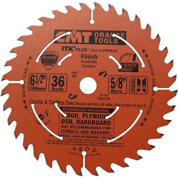 ITK Contractor Melamine & Plywood Blades - 6.5 x 36 x 0.62 in.