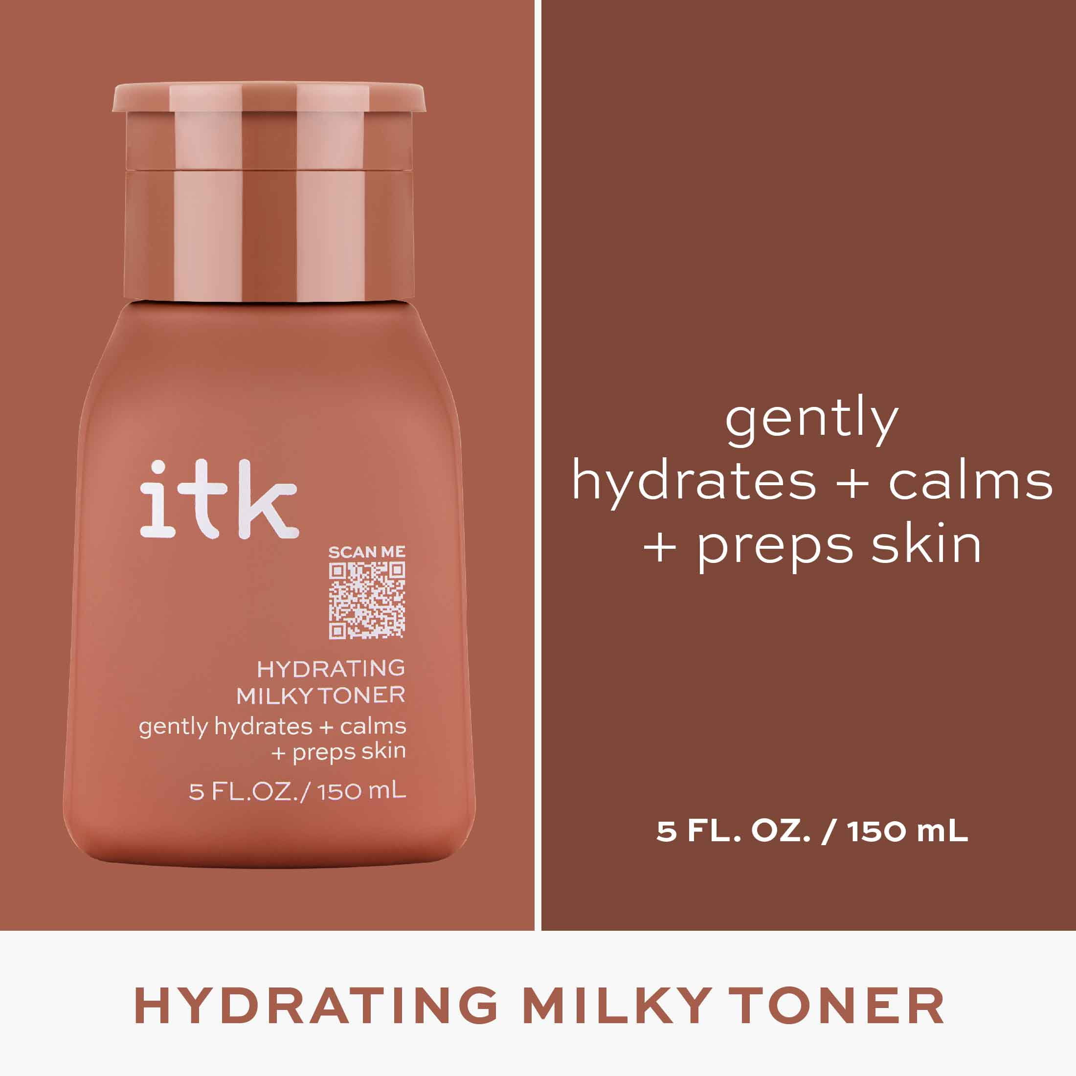 ITK Hydrating Milky Face Toner Tone + Prep Skin With Hyaluronic Acid