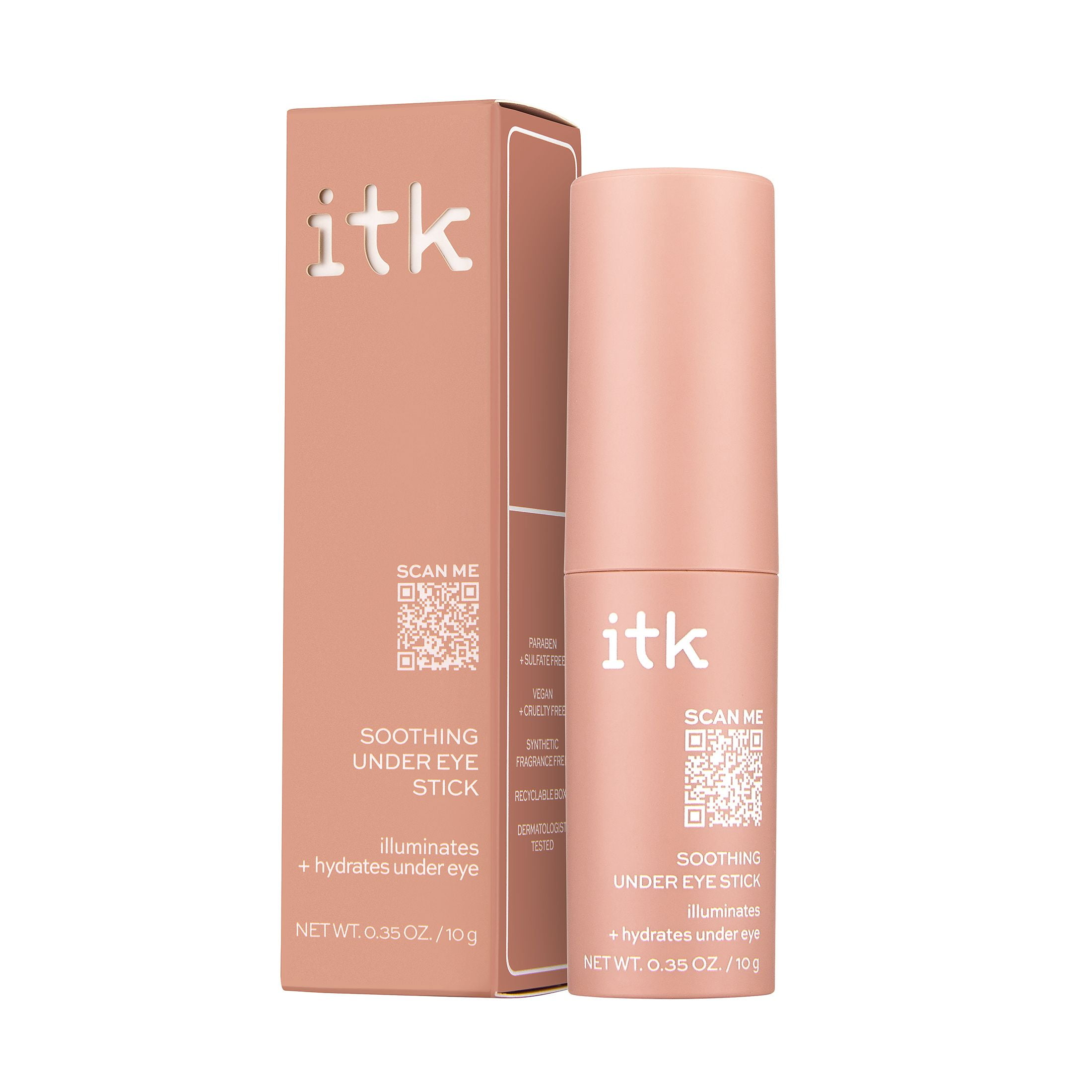 ITK Skincare Soothing Under Eye Serum Stick, Hydrates & Brightens for All Skin Types, 0.35 oz