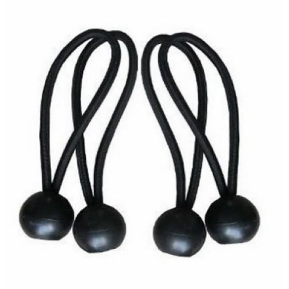 ITM ACC-BALL-0408 4-Count 8" Inch Black Ball Bungee Straps - Quantity of 10