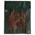 thumbnail image 1 of ITM MD-GT-GB-1012 10' Foot x 12' Foot Green/Brown Polyethylene Storage Tarp Cover - Quantity of 1, 1 of 1