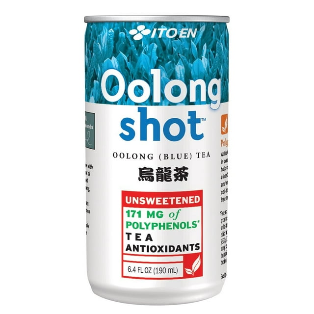 ITO EN Oolong Shot, Unsweetened Blue Tea, 6.4 Fl Oz