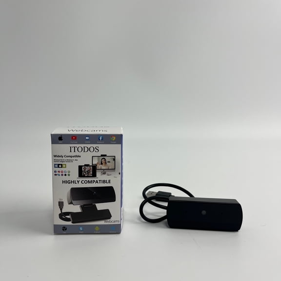 ITODOS Webcams,HD 1080p Webcam, USB Computer Web Camera, Streaming Camera, Noise Reduction, Auto Light Correction, Plug & Play for PC/Laptop