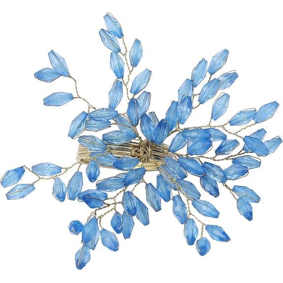 ITOS365 Napkin Rings Set of 4 for Dining Table Decoration Parties Everyday Metal Napkin Holder Leaf White (Pack of 4)