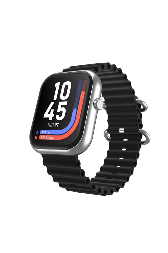 AIR 5 Smartwatch  1.85 AMOLED Display, Bluetooth Calling, 100+ Sport Modes, Heart Rate, SpO, Stress & Sleep Monitoring, IP68 Waterproof, for Android & iPhone - Ocean Strap for Adults