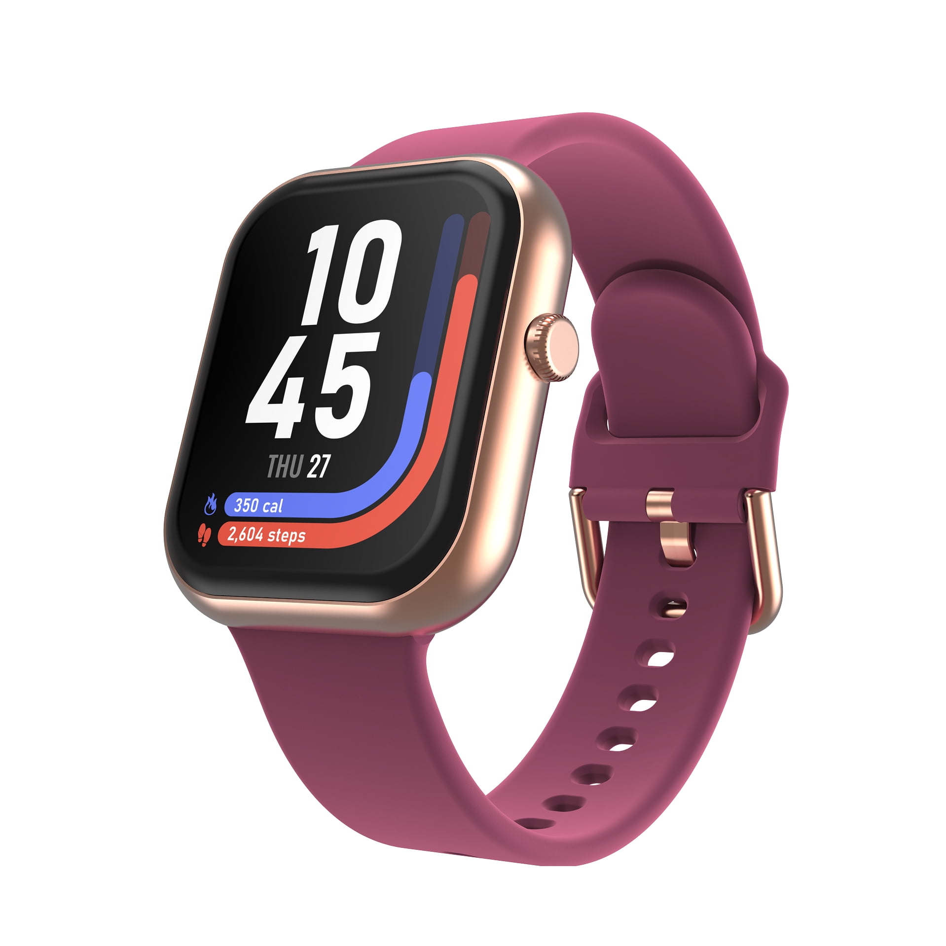 iTOUCH AIR 5 Smartwatch – 1.85” AMOLED Display, Bluetooth Calling, 100+ Sport Modes, Heart Rate, SpO₂, Stress & Sleep Monitoring, IP68 Waterproof, for Android & iPhone - Silicone Strap for Adults