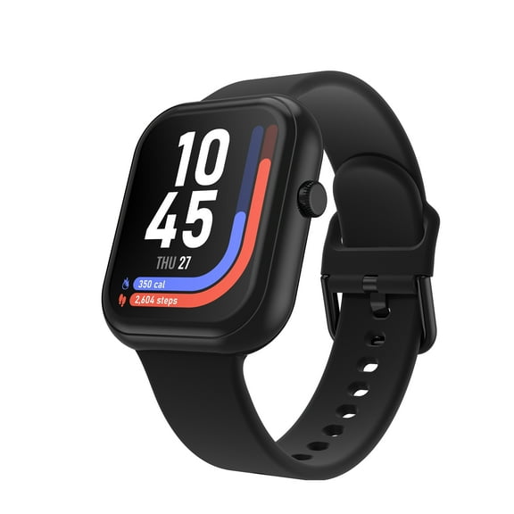 iTOUCH AIR 5 Smartwatch – 1.85” AMOLED Display, Bluetooth Calling, 100+ Sport Modes, Heart Rate, SpO₂, Stress & Sleep Monitoring, IP68 Waterproof, for Android & iPhone - Silicone Strap for Adults