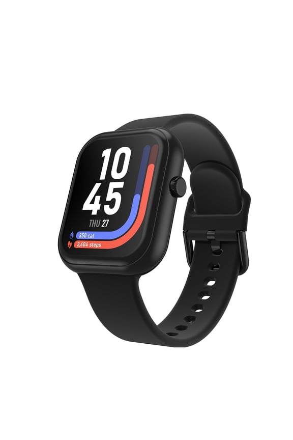 AIR 5 Smartwatch – 1.85” AMOLED Display, Bluetooth Calling, 100+ Sport Modes, Heart Rate, SpO₂, Stress & Sleep Monitoring, IP68 Waterproof, for Android & iPhone - Silicone Strap for Adults