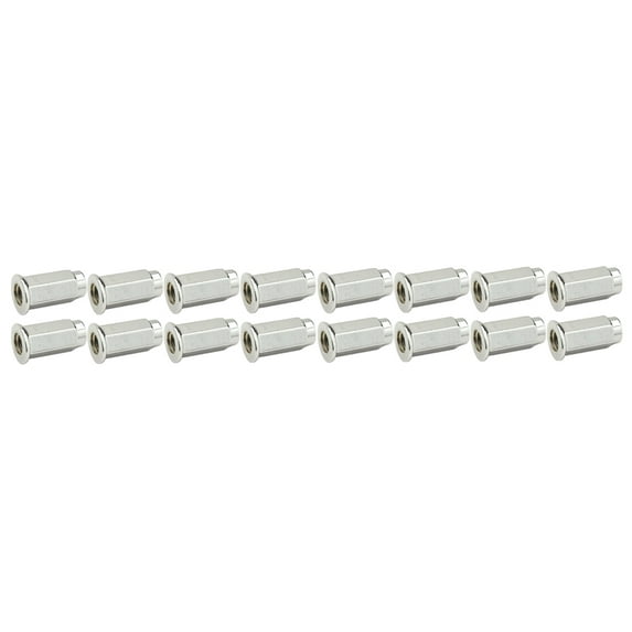 ITP (16pk) Flat Base Chrome Lug Nut 3/8" with 14mm Head for Polaris SPORTSMAN 500 4X4 1996-2006