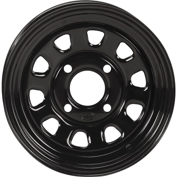 ITP Delta Steel 14x7 / 4x137 BP / 12mm Offset Black Wheel