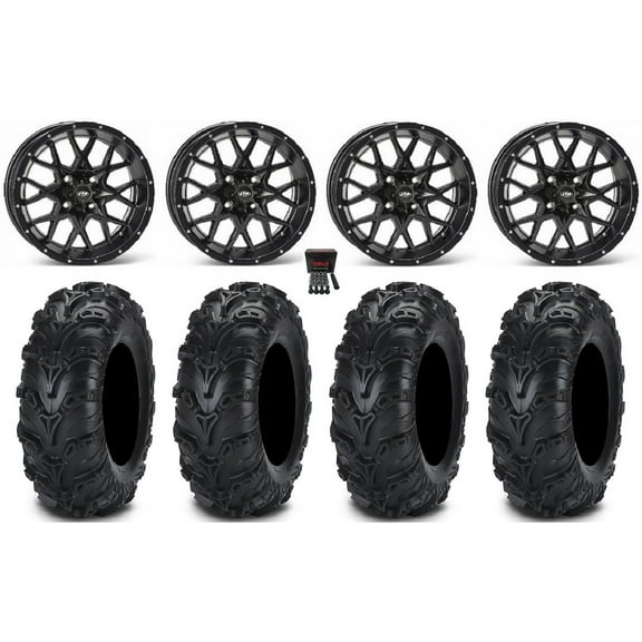 ITP Hurricane 12" Wheels Black 23" Mud Lite II Tires Sportsman RZR Ranger