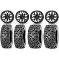 thumbnail image 1 of ITP Hurricane 12" Wheels Black 25" Bear Claw HTR Tires Honda Rincon Yamaha Rhino Kawasaki Brute Force Suzuki KingQuad, 1 of 4