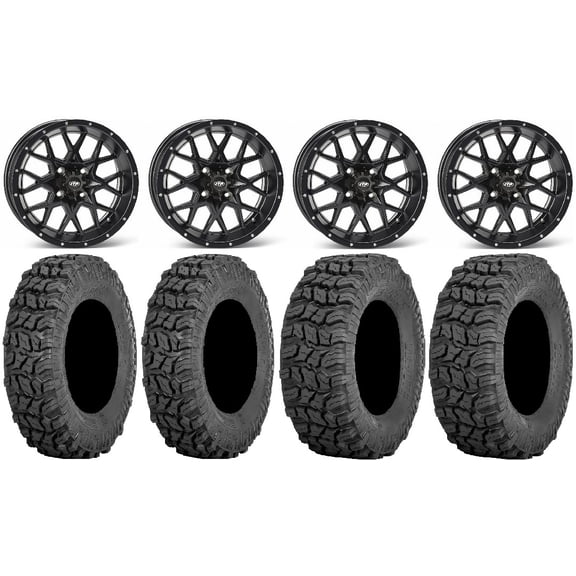 ITP Hurricane 12" Wheels Black 27" Coyote Tires Sportsman RZR Ranger