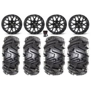 ITP Hurricane 14" Wheels Black 26" Moto MTC Tires Honda Pioneer