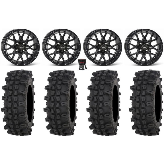 ITP Hurricane 14" Wheels Black 27" ACP Tires Sportsman RZR Ranger
