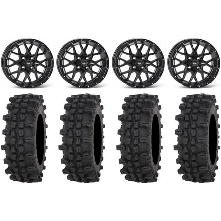 ITP Hurricane 14" Wheels Black 28" ACP Tires Sportsman RZR Ranger