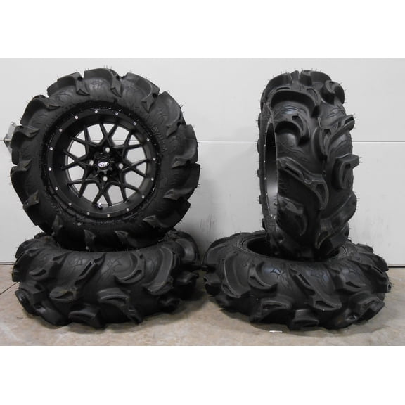 ITP Hurricane 14" Wheels Black 28" Mega Mayhem Tires Polaris RZR XP 1000 / PRO XP / Ranger XP 900/1000